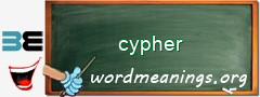 WordMeaning blackboard for cypher